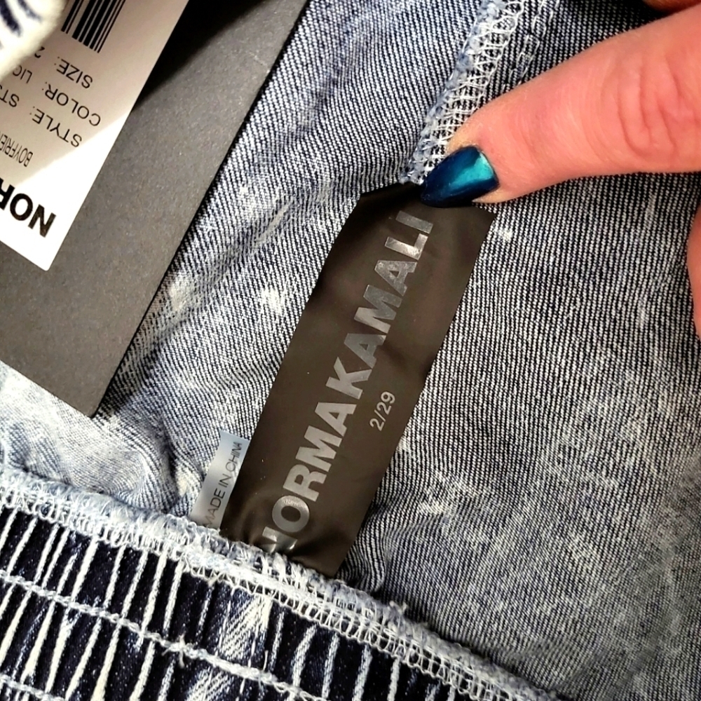 Norma Kamali | BF Cargo Denim Jogger - Picture 4 of 5
